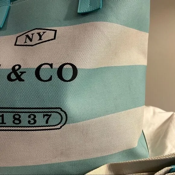 Tiffany & Co. Striped Canvas Tote - Picture 10 of 16